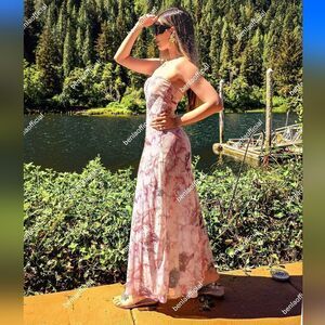 ZARA STRAPLESS STONE TULLE DRESS